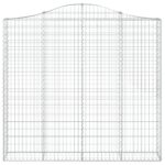 Paniers à gabions arqués 3 pcs 200x30x180/200 cm Fer galvanisé – Image 2