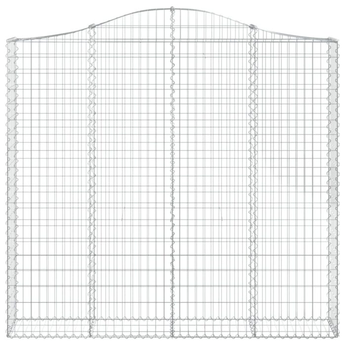 Paniers à gabions arqués 3 pcs 200x30x180/200 cm Fer galvanisé – Image 2