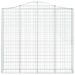 Paniers à gabions arqués 6 pcs 200x30x180/200 cm Fer galvanisé – Image 2