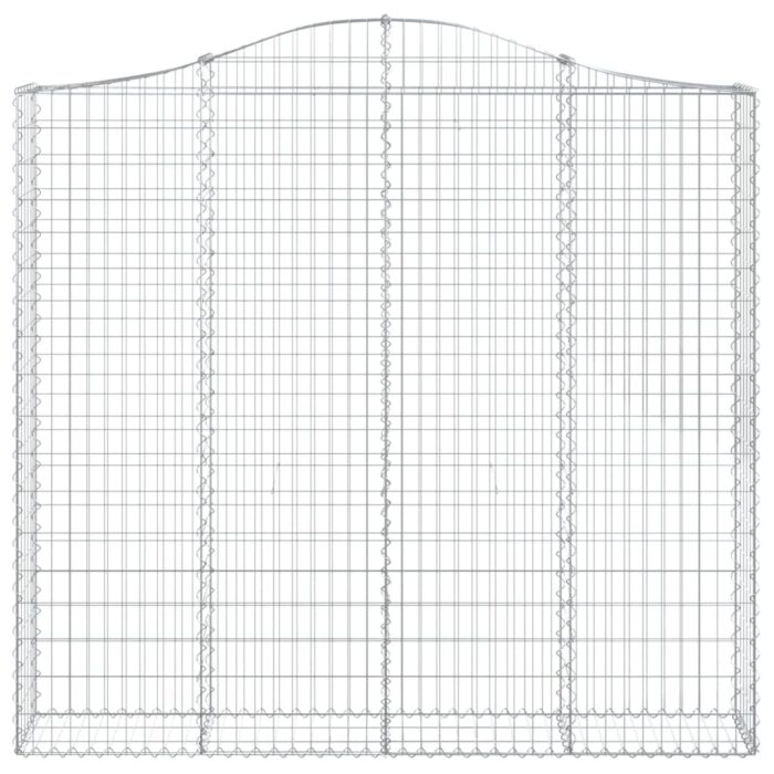 Paniers à gabions arqués 6 pcs 200x30x180/200 cm Fer galvanisé – Image 2