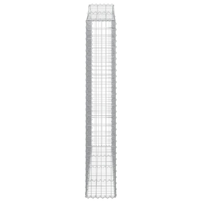 Paniers à gabions arqués 6 pcs 200x30x180/200 cm Fer galvanisé – Image 3