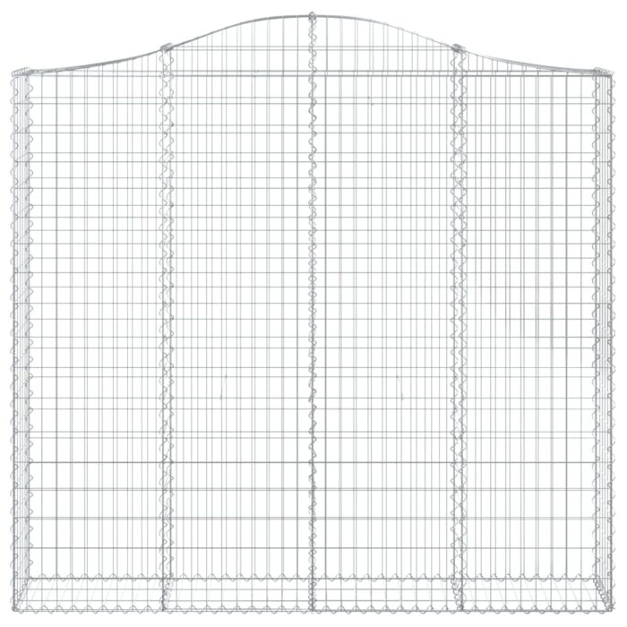 Paniers à gabions arqués 8 pcs 200x30x180/200 cm Fer galvanisé – Image 2