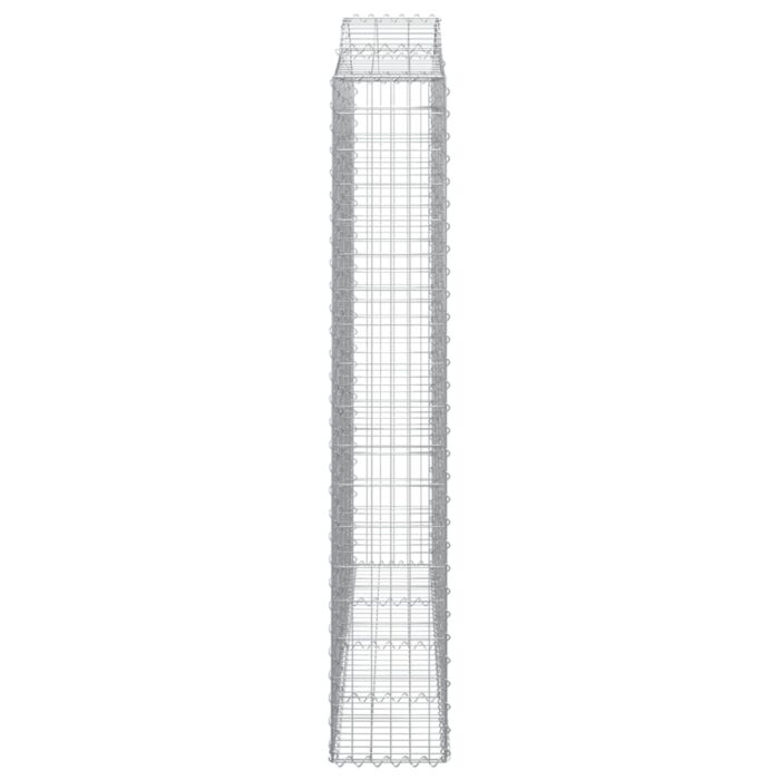 Paniers à gabions arqués 8 pcs 200x30x180/200 cm Fer galvanisé – Image 3