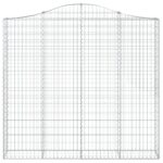 Paniers à gabions arqués 9 pcs 200x30x180/200 cm Fer galvanisé – Image 2