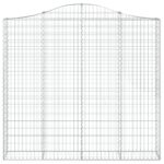 Paniers à gabions arqués 10 pcs 200x30x180/200 cm Fer galvanisé – Image 2