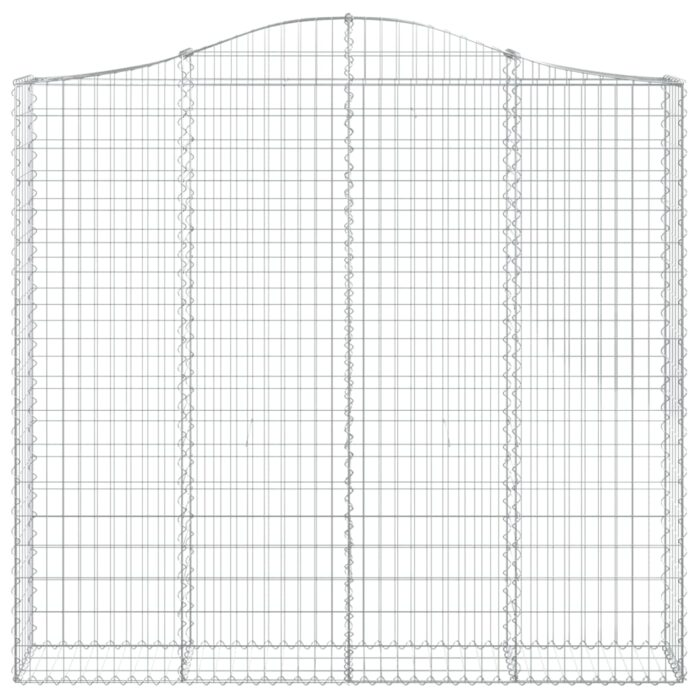 Paniers à gabions arqués 10 pcs 200x30x180/200 cm Fer galvanisé – Image 2
