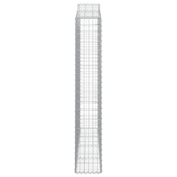 Paniers à gabions arqués 10 pcs 200x30x180/200 cm Fer galvanisé – Image 3