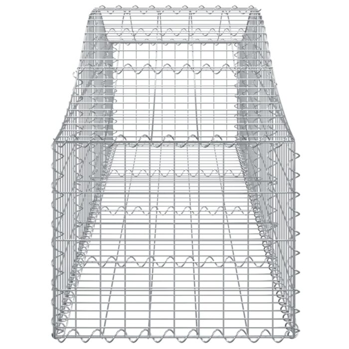Paniers à gabions arqués 2 pcs 200x50x40/60 cm fer galvanisé – Image 3