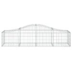 Paniers à gabions arqués 3 pcs 200x50x40/60 cm fer galvanisé – Image 2