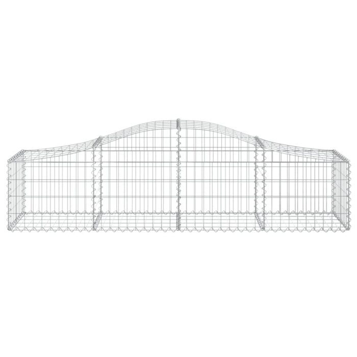 Paniers à gabions arqués 4 pcs 200x50x40/60 cm fer galvanisé – Image 2