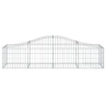 Paniers à gabions arqués 9 pcs 200x50x40/60 cm fer galvanisé – Image 2