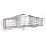 Paniers à gabions arqués 9 pcs 200x50x40/60 cm fer galvanisé – Image 4