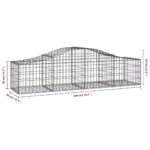 Paniers à gabions arqués 13 pcs 200x50x40/60 cm fer galvanisé – Image 4