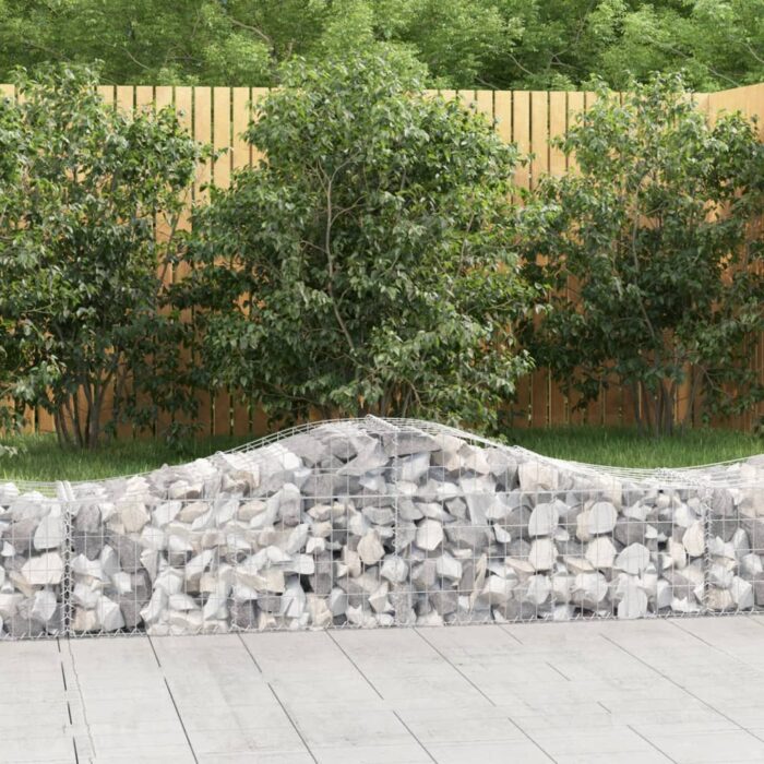 Paniers à gabions arqués 13 pcs 200x50x40/60 cm fer galvanisé – Image 1