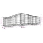 Paniers à gabions arqués 14 pcs 200x50x40/60 cm fer galvanisé – Image 4