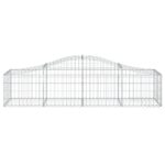 Paniers à gabions arqués 15 pcs 200x50x40/60 cm fer galvanisé – Image 2