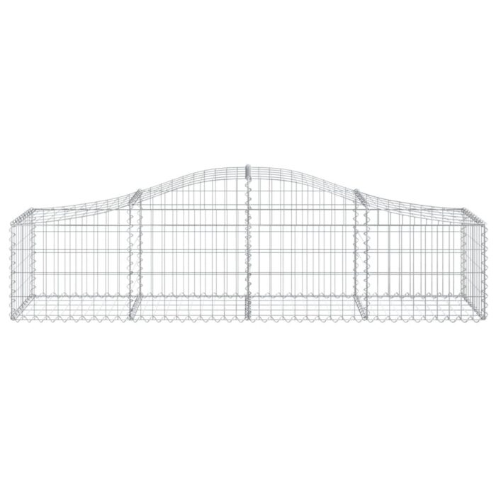 Paniers à gabions arqués 15 pcs 200x50x40/60 cm fer galvanisé – Image 2