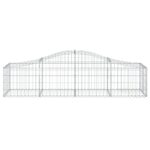 Paniers à gabions arqués 18 pcs 200x50x40/60 cm fer galvanisé – Image 2