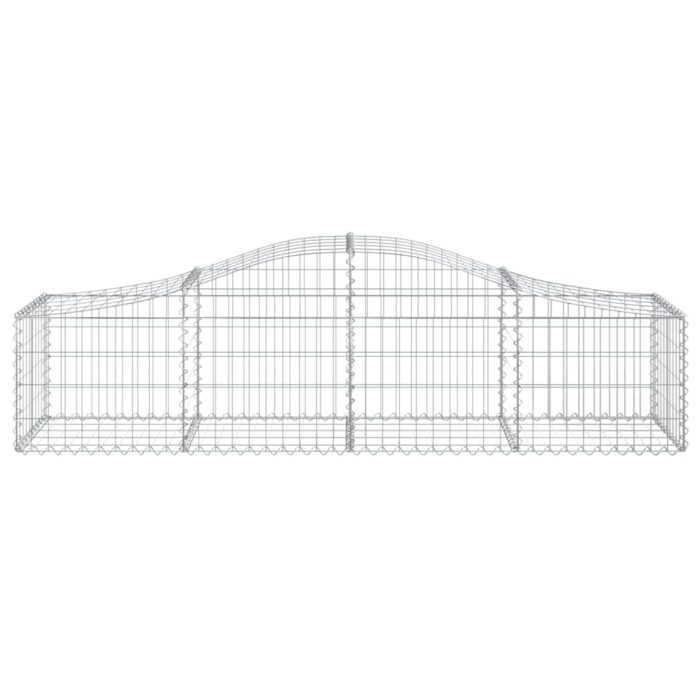 Paniers à gabions arqués 25 pcs 200x50x40/60 cm fer galvanisé – Image 2