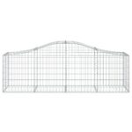 Paniers à gabions arqués 2 pcs 200x50x60/80 cm Fer galvanisé – Image 2