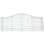 Paniers à gabions arqués 3 pcs 200x50x60/80 cm Fer galvanisé – Image 2