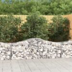 Paniers à gabions arqués 3 pcs 200x50x60/80 cm Fer galvanisé