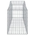 Paniers à gabions arqués 4 pcs 200x50x60/80 cm Fer galvanisé – Image 3