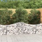 Paniers à gabions arqués 5 pcs 200x50x60/80 cm Fer galvanisé