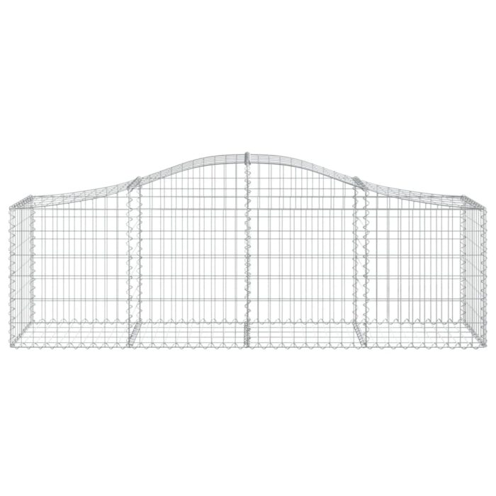 Paniers à gabions arqués 7 pcs 200x50x60/80 cm Fer galvanisé – Image 2