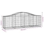 Paniers à gabions arqués 7 pcs 200x50x60/80 cm Fer galvanisé – Image 4