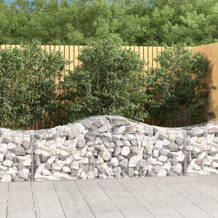Paniers à gabions arqués 10 pcs 200x50x60/80 cm Fer galvanisé – Image 1