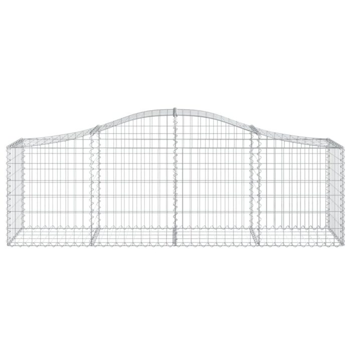 Paniers à gabions arqués 18 pcs 200x50x60/80 cm fer galvanisé – Image 2