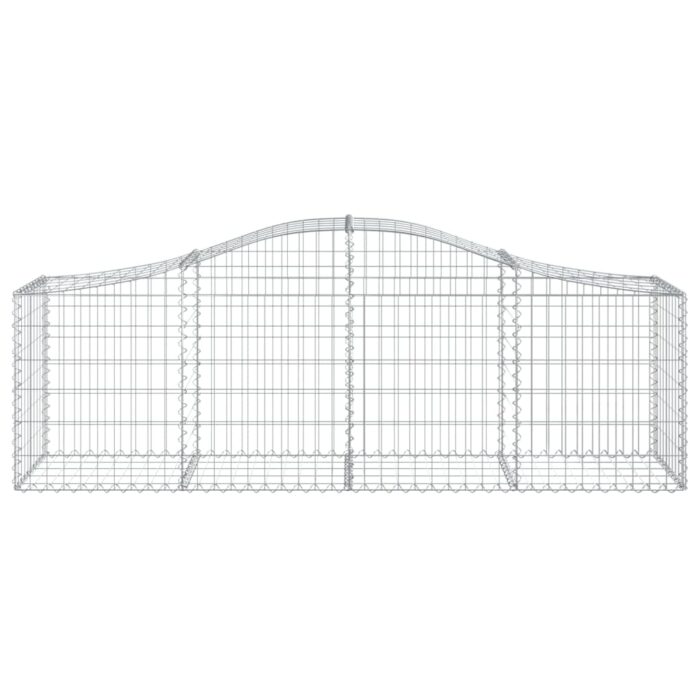 Paniers à gabions arqués 25 pcs 200x50x60/80 cm fer galvanisé – Image 2