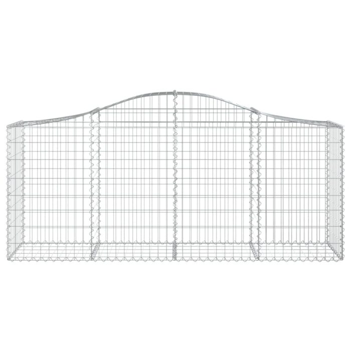 Paniers à gabions arqués 4 pcs 200x50x80/100 cm Fer galvanisé – Image 2