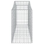 Paniers à gabions arqués 4 pcs 200x50x80/100 cm Fer galvanisé – Image 3