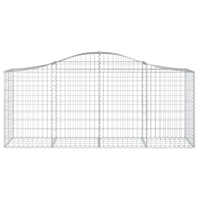 Paniers à gabions arqués 8 pcs 200x50x80/100 cm Fer galvanisé – Image 2
