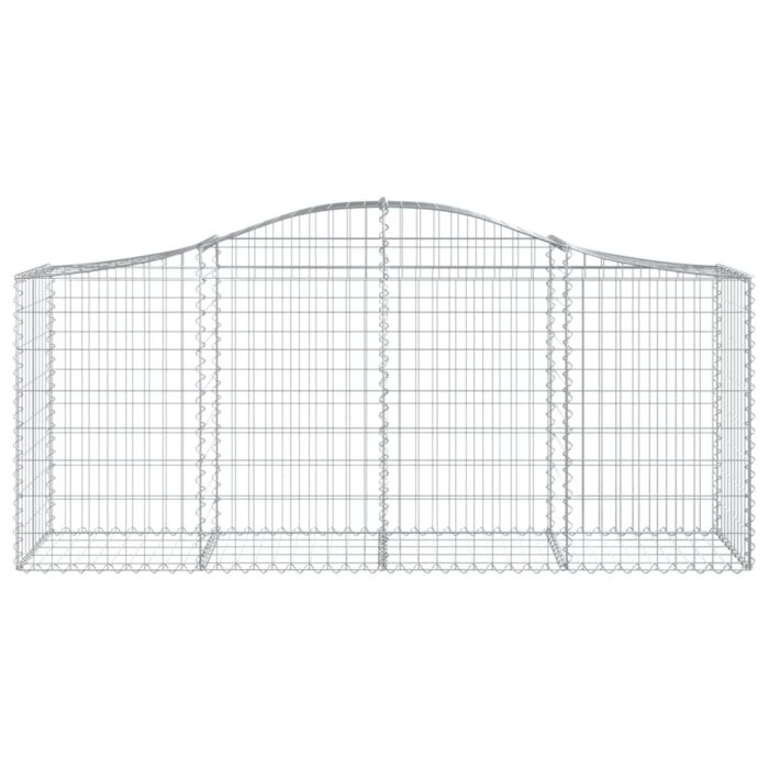 Paniers à gabions arqués 11 pcs 200x50x80/100 cm Fer galvanisé – Image 2