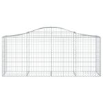 Paniers à gabions arqués 12 pcs 200x50x80/100 cm Fer galvanisé – Image 2