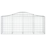 Paniers à gabions arqués 14 pcs 200x50x80/100 cm Fer galvanisé – Image 2