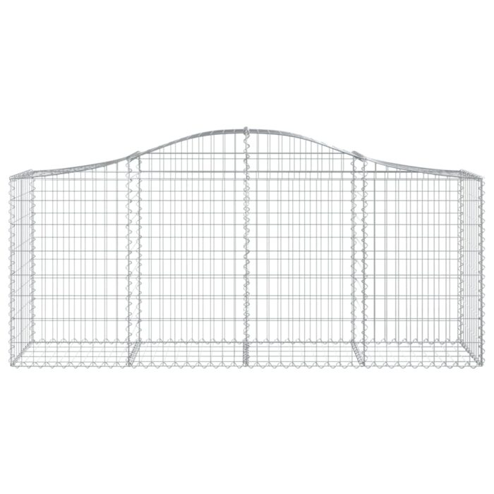 Paniers à gabions arqués 14 pcs 200x50x80/100 cm Fer galvanisé – Image 2