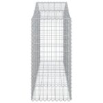 Paniers à gabions arqués 2 pcs 200x50x100/120 cm fer galvanisé – Image 3