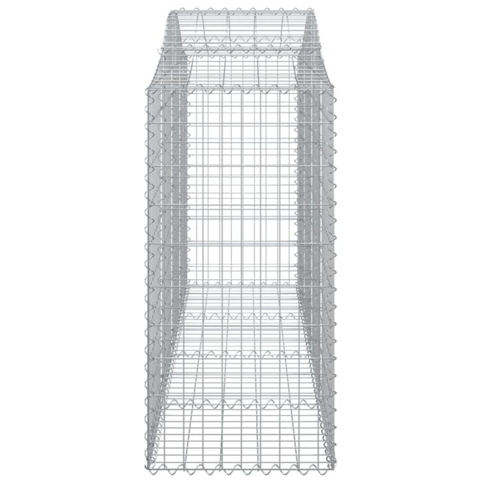 Paniers à gabions arqués 2 pcs 200x50x100/120 cm fer galvanisé – Image 3