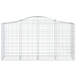 Paniers à gabions arqués 6 pcs 200x50x100/120 cm fer galvanisé – Image 2