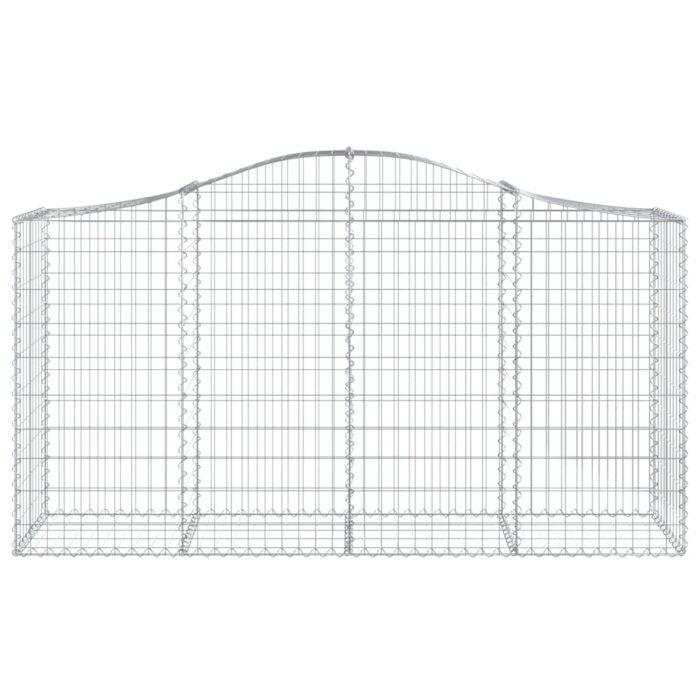 Paniers à gabions arqués 8 pcs 200x50x100/120 cm fer galvanisé – Image 2