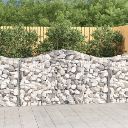 Paniers à gabions arqués 13 pcs 200x50x100/120 cm fer galvanisé