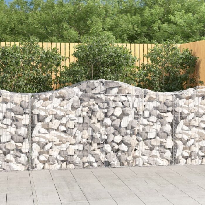 Paniers à gabions arqués 13 pcs 200x50x100/120 cm fer galvanisé – Image 1