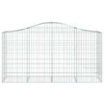 Paniers à gabions arqués 18 pcs 200x50x100/120 cm fer galvanisé – Image 2