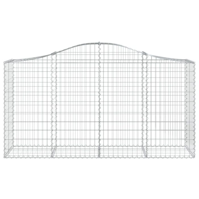 Paniers à gabions arqués 18 pcs 200x50x100/120 cm fer galvanisé – Image 2