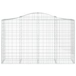 Paniers à gabions arqués 8 pcs 200x50x120/140 cm Fer galvanisé – Image 2