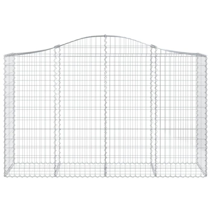 Paniers à gabions arqués 9 pcs 200x50x120/140 cm Fer galvanisé – Image 2